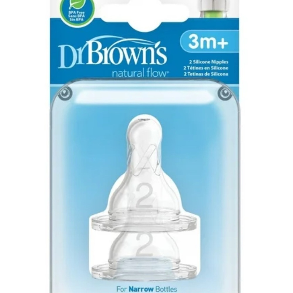 Dr. Brown's Natural Flow Silicone Nipples Level 2 - 12 Units FULL BOX